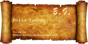 Bolla Izolda névjegykártya